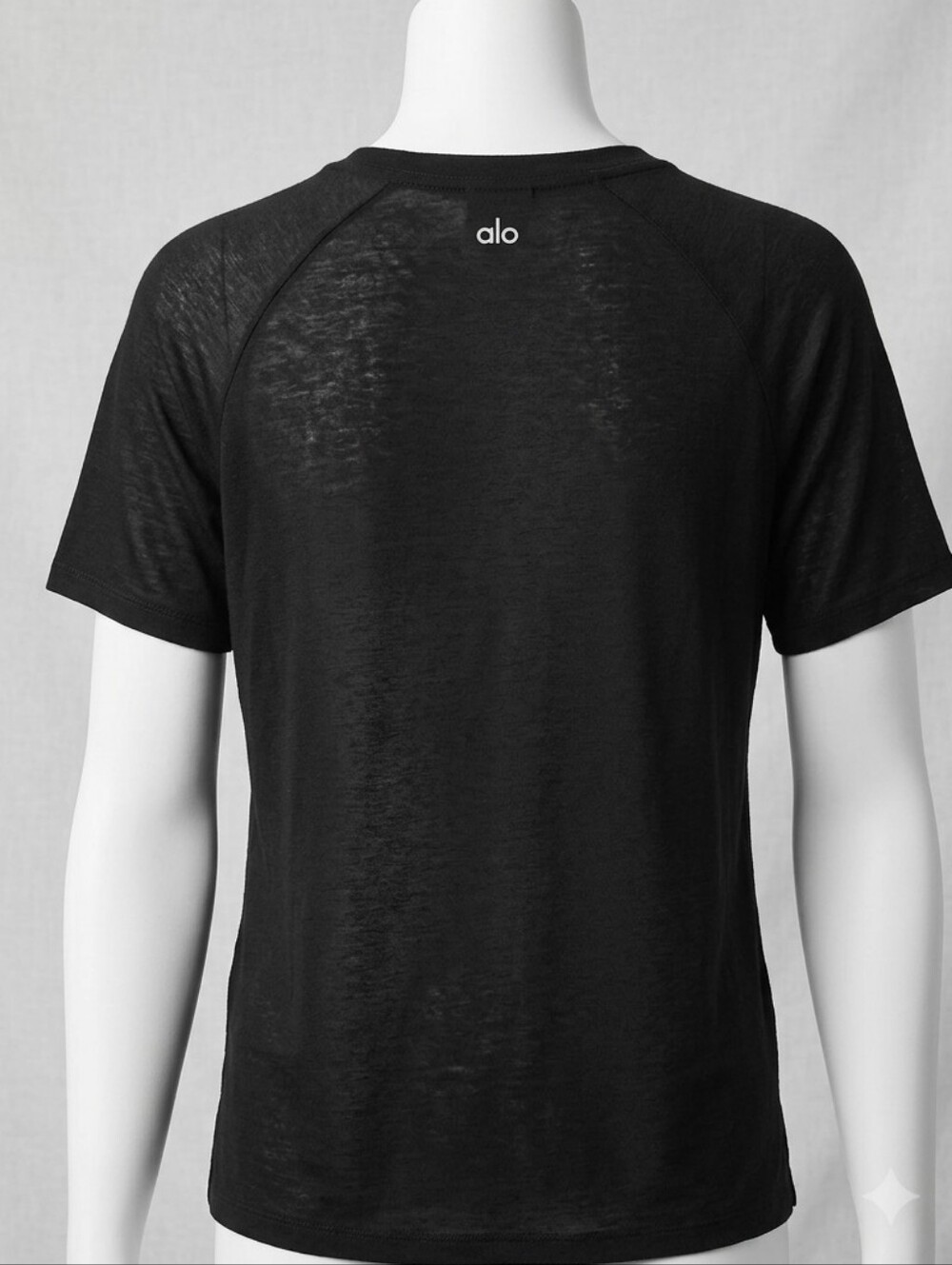 ALO Black Short-Sleeve Crew Tee